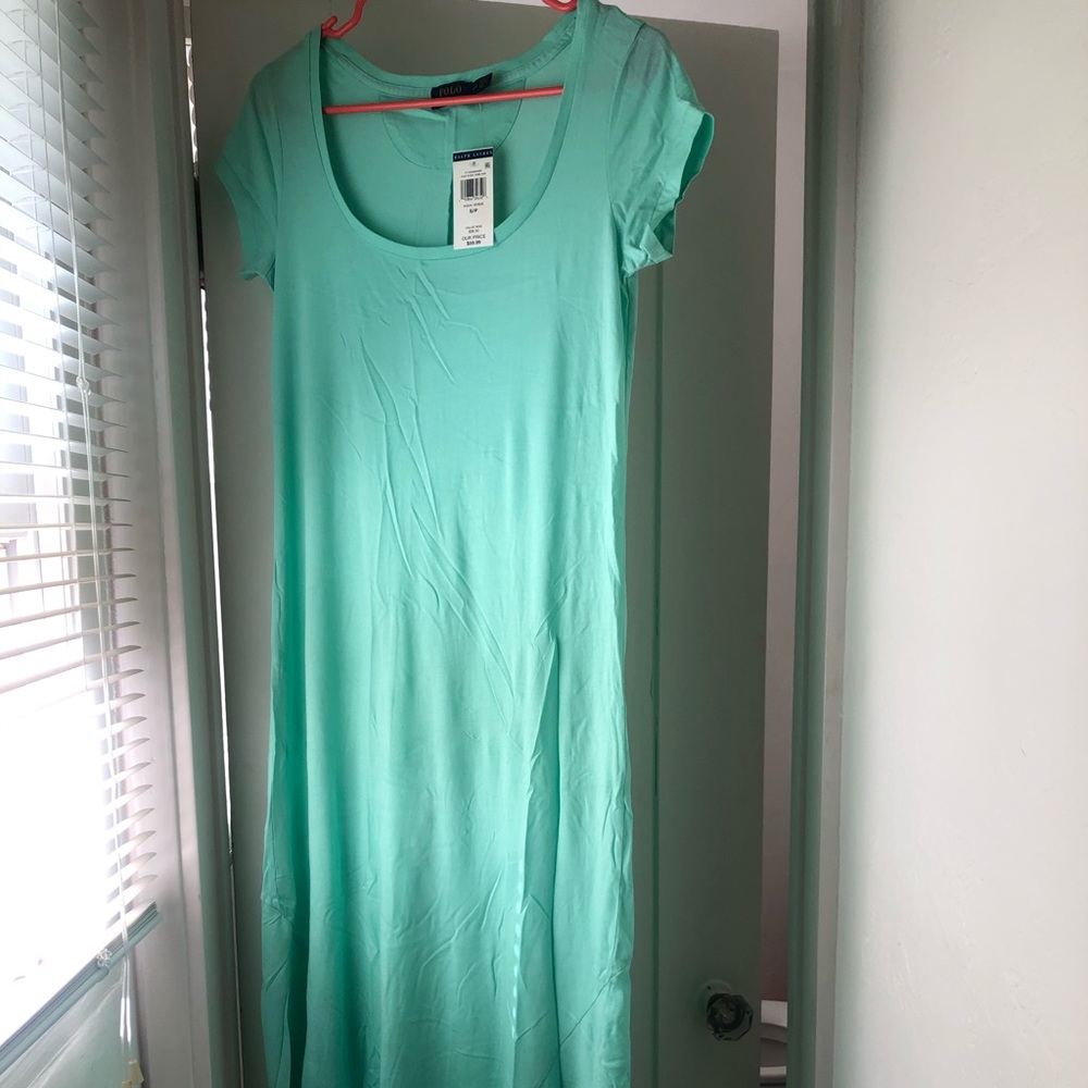 2 Polo Ralph Lauren Aqua/Navy maxi dresses, size S